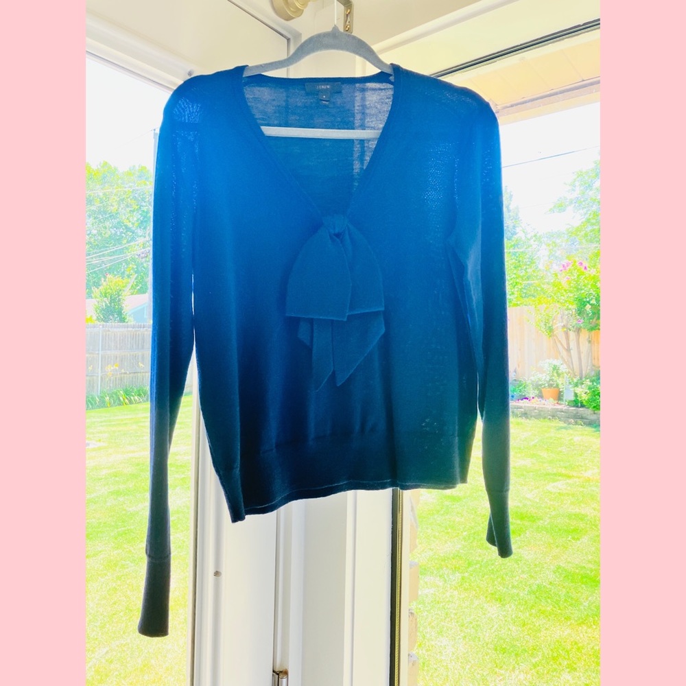 JCREW BOW TIE SWEATER SIZE S